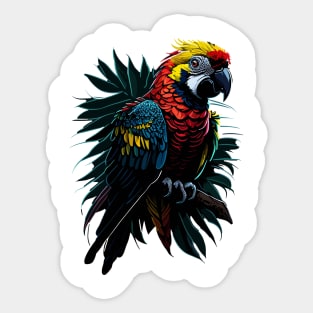 Colorful Parrot Sticker